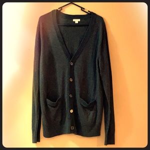 Gray button down sweater